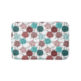 Yoga poses pattern   Yoga seamless pattern 41 Bath Mat