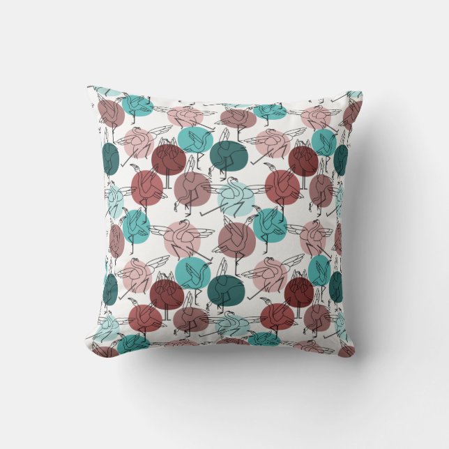 Yoga poses pattern | Yoga seamless pattern 41 Cushion (Front)