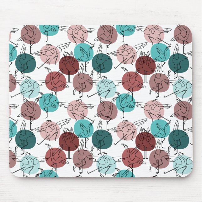 Yoga poses pattern | Yoga seamless pattern 41 Mouse Pad (Front)