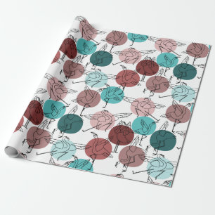 Yoga poses pattern Yoga seamless pattern 41 Wrapping Paper