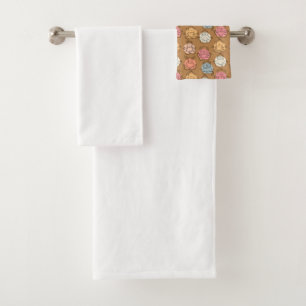 Yoga poses pattern   Yoga seamless pattern 43 Bath Towel Set