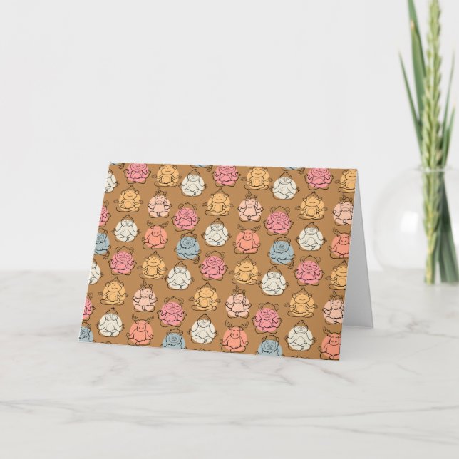 Yoga poses pattern | Yoga seamless pattern 43 Card (Front)