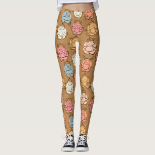 Yoga poses pattern Yoga seamless pattern 43 Leggings