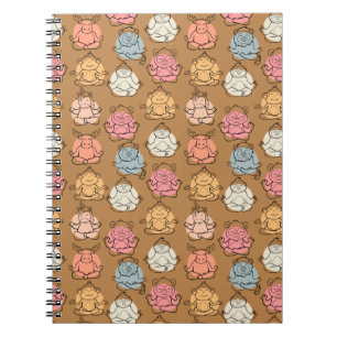Yoga poses pattern Yoga seamless pattern 43 Notebook