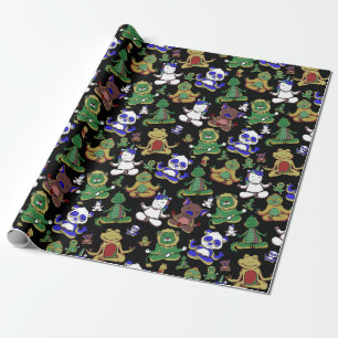 Yoga poses pattern Yoga seamless pattern 45 Wrapping Paper