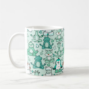 Yoga poses pattern Yoga seamless pattern 47 Coffee Mug