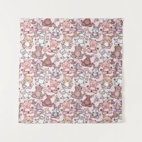 Yoga poses pattern | Yoga seamless pattern 48