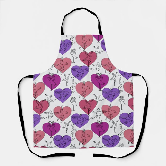 Yoga poses pattern | Yoga seamless pattern 4 Apron (Front)