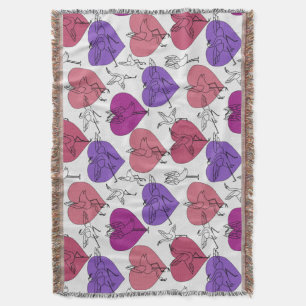 Yoga poses pattern Yoga seamless pattern 4 Throw Blanket