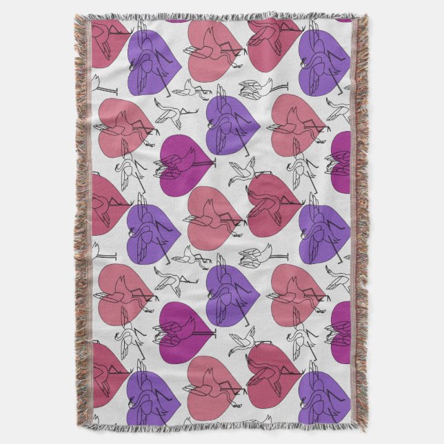 Yoga poses pattern | Yoga seamless pattern 4 Throw Blanket (Front Vertical)