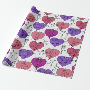 Yoga poses pattern Yoga seamless pattern 4 Wrapping Paper