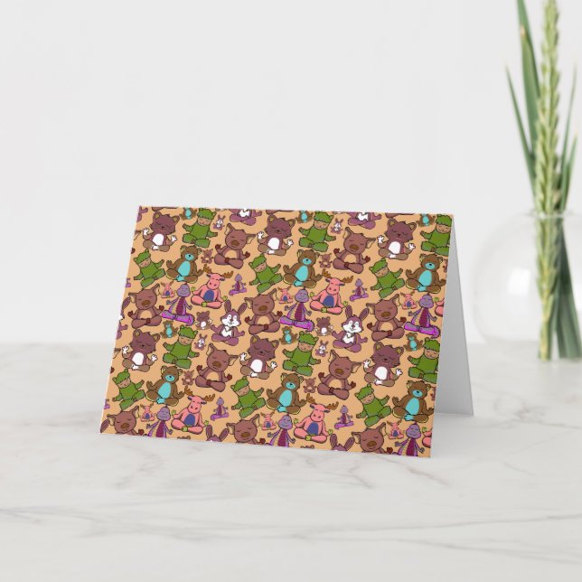 Yoga poses pattern | Yoga seamless pattern 50 Card (Front)