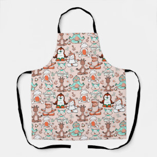 Yoga poses pattern   Yoga seamless pattern 51 Apron