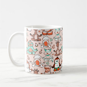 Yoga poses pattern Yoga seamless pattern 51 Coffee Mug