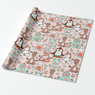 Yoga poses pattern Yoga seamless pattern 51 Wrapping Paper