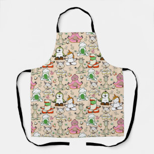 Yoga poses pattern Yoga seamless pattern 52 Apron