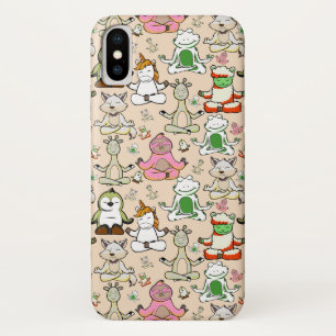 Yoga poses pattern Yoga seamless pattern 52 iPhone X Case