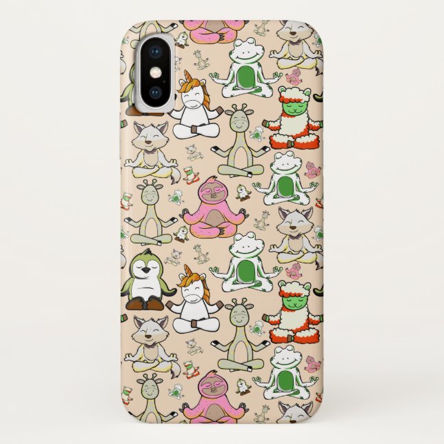 Yoga poses pattern | Yoga seamless pattern 52 Case-Mate iPhone Case (Back)