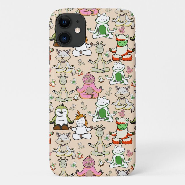 Yoga poses pattern | Yoga seamless pattern 52 Case-Mate iPhone Case (Back)