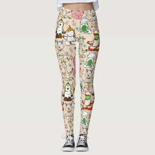 Yoga poses pattern Yoga seamless pattern 52 Leggings
