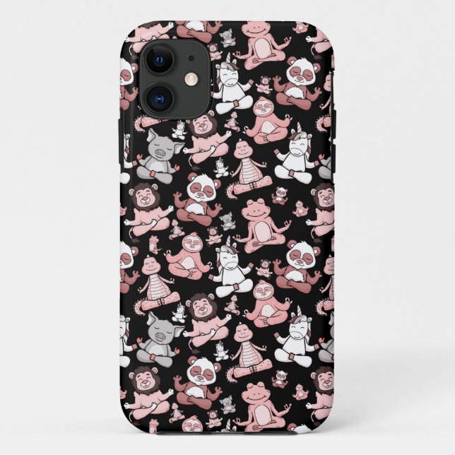 Yoga poses pattern | Yoga seamless pattern 55 Case-Mate iPhone Case (Back)
