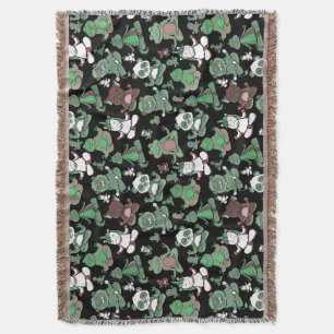 Yoga poses pattern Yoga seamless pattern 56 Throw Blanket