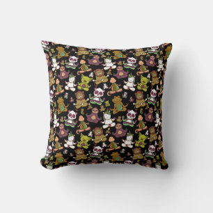 Yoga poses pattern Yoga seamless pattern 57 Cushion