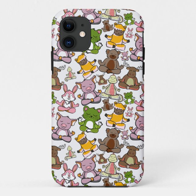 Yoga poses pattern | Yoga seamless pattern 58 Case-Mate iPhone Case (Back)