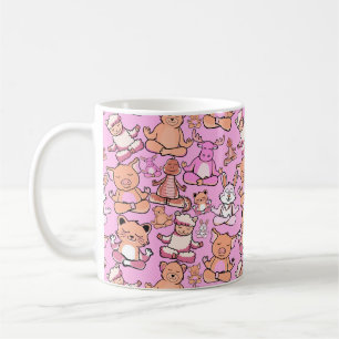 Yoga poses pattern Yoga seamless pattern 59 Coffee Mug