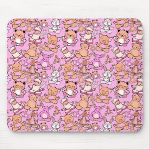 Yoga poses pattern Yoga seamless pattern 59 Mouse Pad