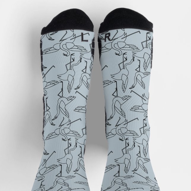 Yoga poses pattern | Yoga seamless pattern 5 Paper Socks (Top)
