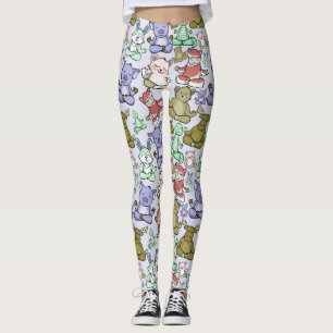 Yoga poses pattern Yoga seamless pattern 60 Leggings