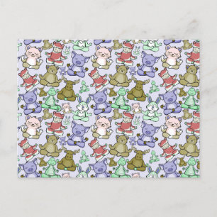 Yoga poses pattern Yoga seamless pattern 60 Postcard