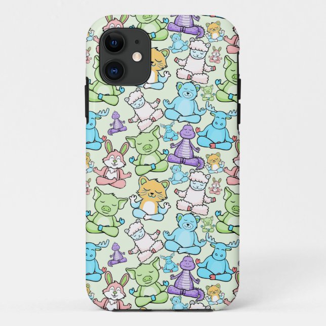 Yoga poses pattern | Yoga seamless pattern 63 Case-Mate iPhone Case (Back)