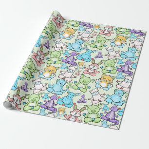 Yoga poses pattern Yoga seamless pattern 63 Wrapping Paper