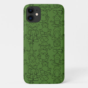 Yoga poses pattern Yoga seamless pattern 8 iPhone 11 Case