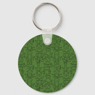 Yoga poses pattern Yoga seamless pattern 8 Key Ring