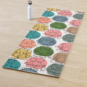 Yoga poses pattern Yoga seamless pattern 9 Mat