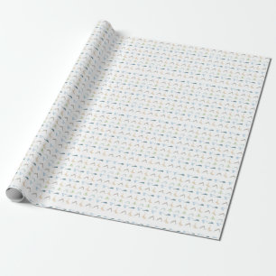 Yoga poses silhouette mindfulness meditation wrapping paper