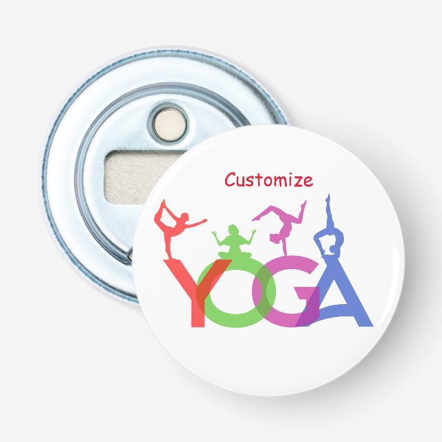 Yoga Poses Silhouettes Thunder_Cove  Bottle Opener (Front)