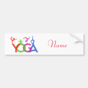Yoga Poses Silhouettes Thunder_Cove Bumper Sticker