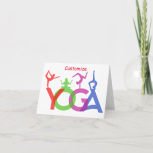 Yoga Poses Silhouettes Thunder_Cove Card