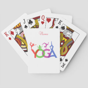 Yoga Poses Silhouettes Thunder_Cove Playing Cards