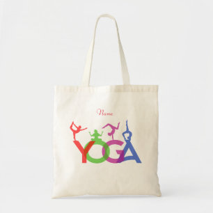 Yoga Poses Silhouettes Thunder_Cove Tote Bag