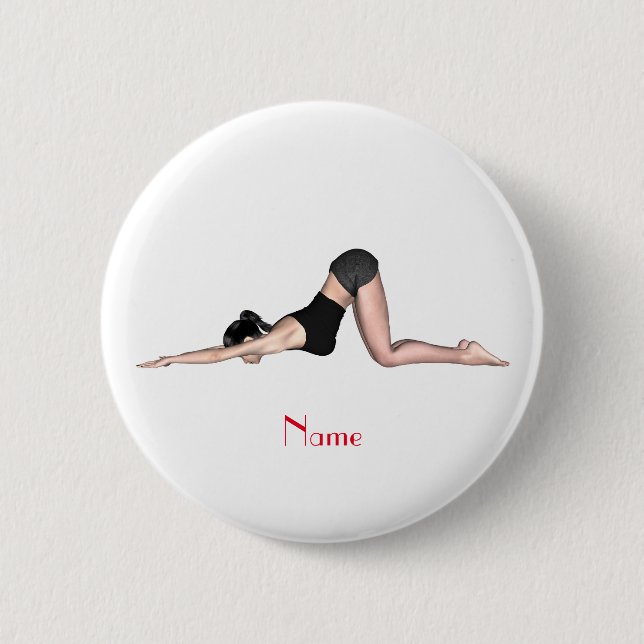Yoga Poses Thunder_Cove 6 Cm Round Badge (Front)