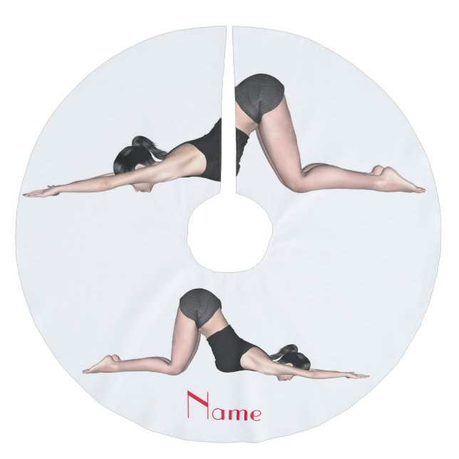 Yoga Poses Thunder_Cove  Brushed Polyester Tree Skirt (Front)