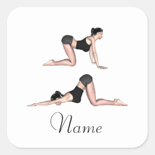 Yoga Poses Thunder_Cove Square Sticker