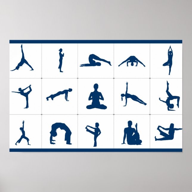 Yoga Poses Tree of Life, Lotus, & More Chart (Front)