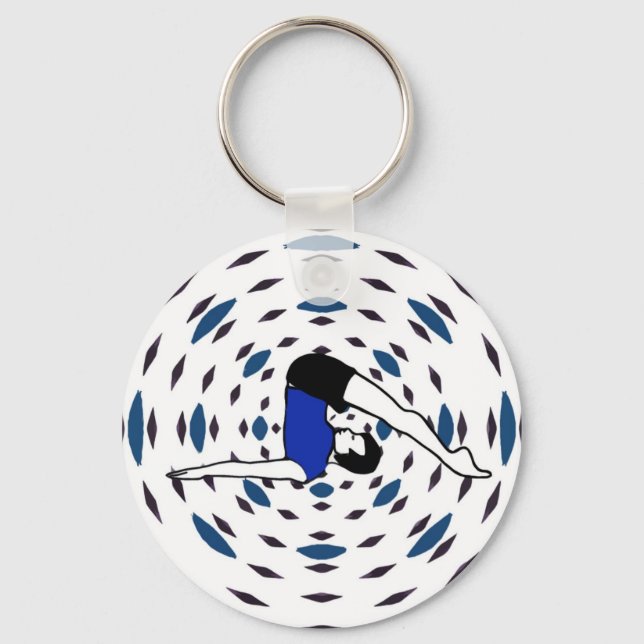 Yoga Poses - Yoga Key Cchains Ring (Front)