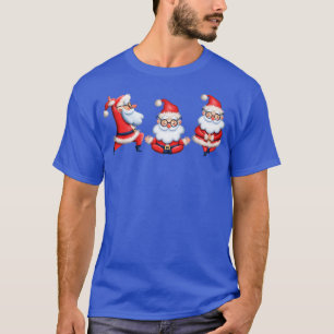 Yoga Poses Yogi Christmas Santa Claus Winter Holid T-Shirt
